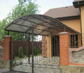 Козырьки и навесы из метала